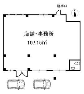 貸店舗事務所　八尾市緑が丘3丁目間取図