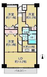 クロスティ八尾南壱番館　間取り