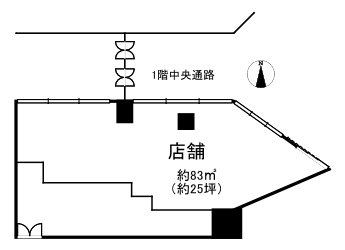 貸店舗事務所クロスティ壱番館間取図