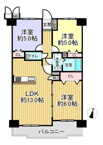 ルネ八尾間取図