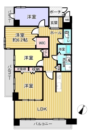 ファミールハイツ八尾B棟　間取図
