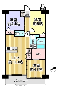 パレス八尾山本　間取図