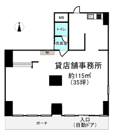 グランドール法善寺　203号室間取