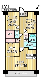 レックスプラザ八尾志紀　間取図
