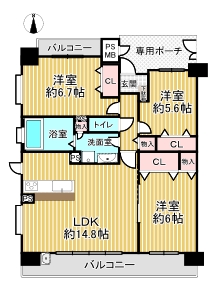 アルス八尾本町　間取図
