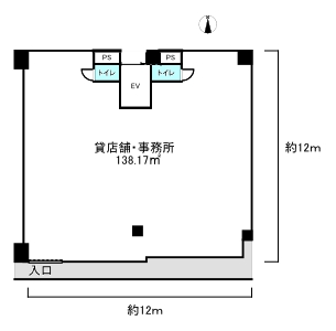 グランドール法善寺　203号室間取