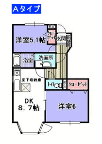 ウイング本郷Ａタイプ　間取図